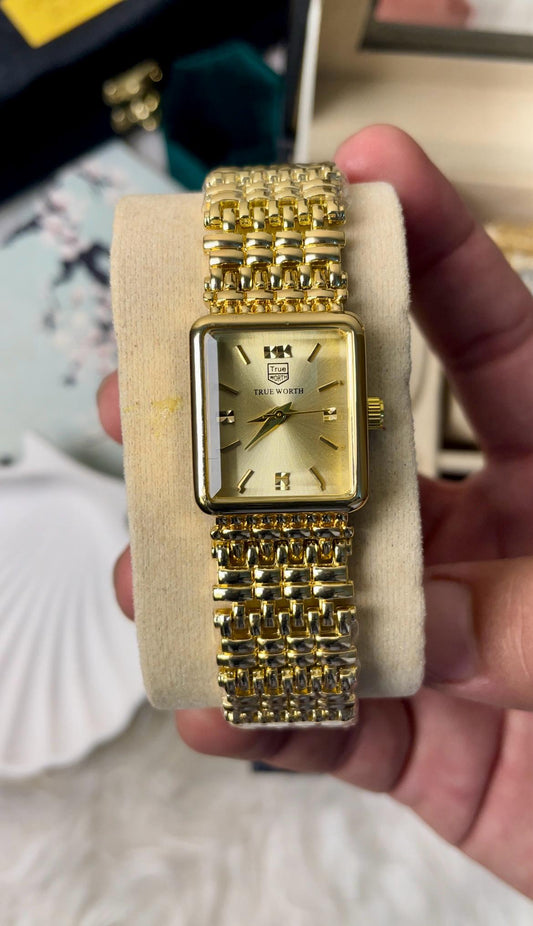 Averelle Golden Dial Stainless Steel Watch