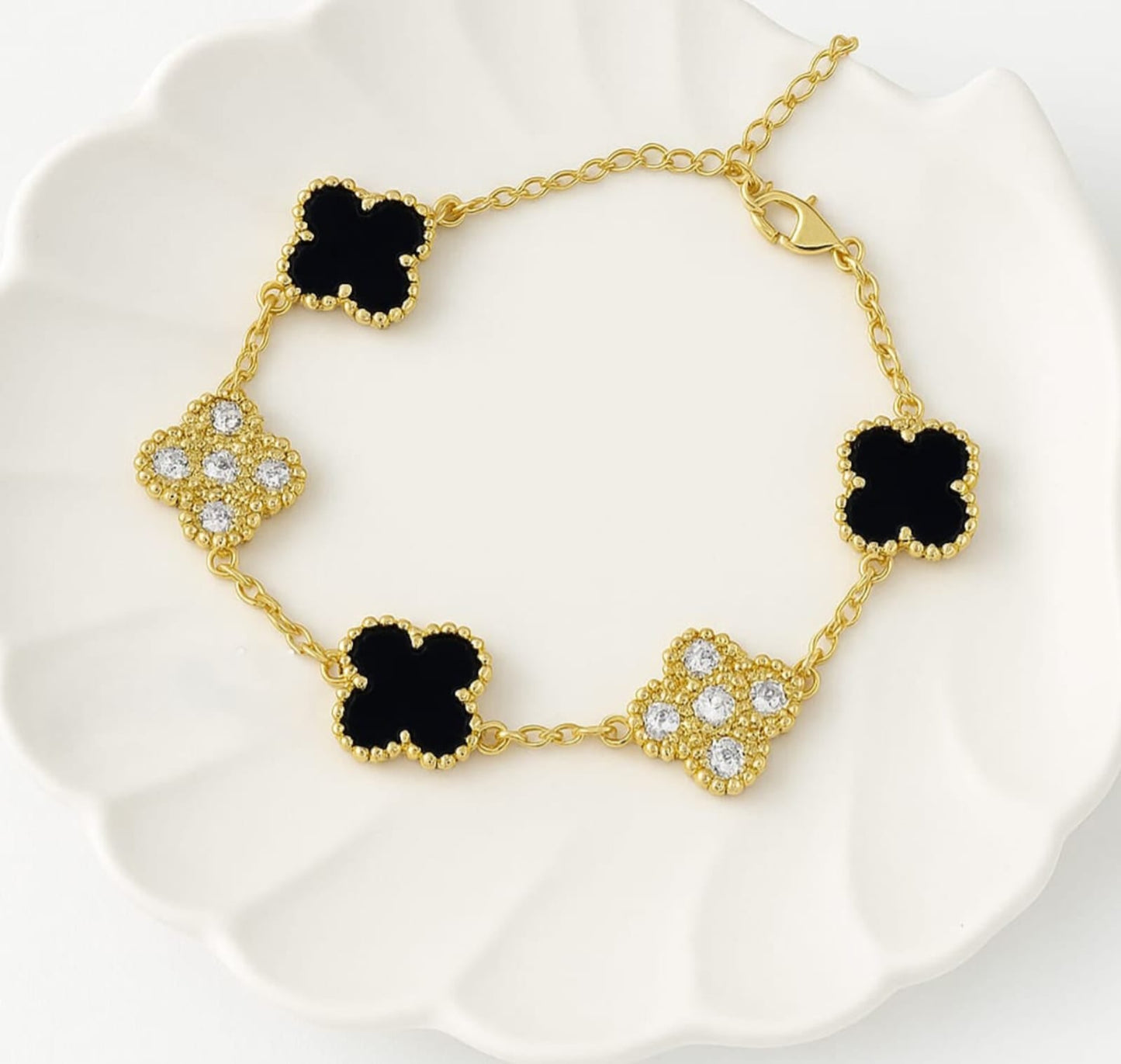 Zirconia Clover  Bracelet